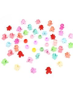 50PCS Baby Girls Mini Hair Claw Clips Flower Hair Hair Accessories Barrattes for School Girls Kids Teens, 50 Count (Pack of 1)