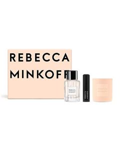 Rebecca Minkoff Gift Set - Notes of Cardamom, Jasmine and Tonka Bean - Delivers Sensuality and Warmth - Perfect for Fragrance Lovers - Includes EDP Spray, Mini EDP Spray and Scented Candle - 3 pc