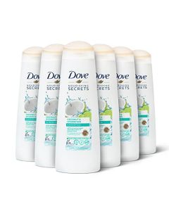 Dove Nourishing Secrets Hydrating Shampoo Coconut and Hydration 6 Count for Daily Use Dry Hair Shampoo With Refreshing Lime Scent 12 oz
