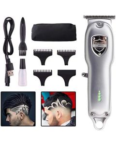 VAGARY 5805 Professional Electric Hair Clipper for Men,Clippers Cordless & Rechargeable Electric Shaver Haircut Clipper with Guide Combs ,Home Barber Salon Set