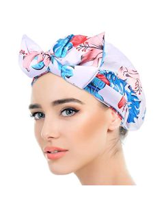 Uohhguy Shower Cap, Luxury Shower Caps For Women, Reusable, Waterproof, Adjustable (Tropical)