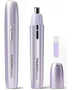 TOUCHBeauty Nose Hair Trimmer for Women: Facial Hair Remover Battery Powered - Hair Trimmer for Nose, Ear, Neckline, Eyebrow