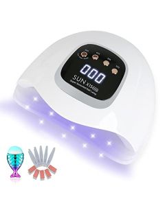 ZUKOMORE 2023 UV LED Nail Lamp, UV Light for Nails 280W Led Lamp for Gel Nails, Professional Nail Dryer 66 LEDs Automatic Sensor - Beetles Led Nail Lamp, Reusable Nail File & Buffer and Brush (Sunx9)