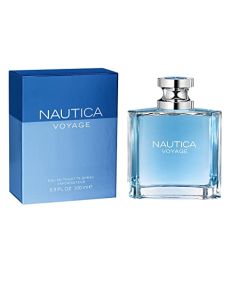 Nautica Voyage Eau De Toilette for Men - Fresh, Romantic, Fruity Scent - Woody, Aquatic Notes of Apple, Water Lotus, Cedarwood, and Musk - Ideal for Day Wear - 3.3 Fl Oz