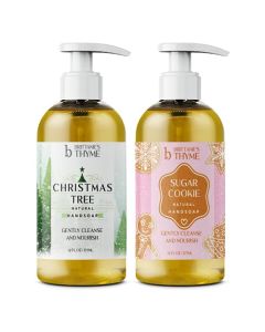 Brittanie's Thyme Christmas Tree & Sugar Cookie All-Natural Olive Oil Liquid Hand Soap | Vitamin E to Replenish Moisture and Nourish Skin | Gluten Free, Vegan, No Parabens, Sulfates or Additives | Cruelty & Fragrance Free