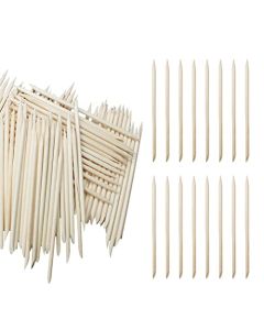 Sihuuu Picking Rhinestones Pen, 2 IN 1 Wooden Rhinestone Picker with Cuticle Pusher, Gem Pick up Tool for Nail Makeup Art DIY & Clean