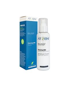 ATZEN Clean Natural Effective Cleansing Milk Facial Cleanser with Aloe and Decyl Glucoside 6.8fl.oz./200ml