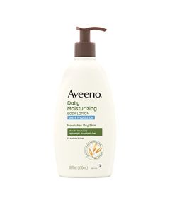 Aveeno Sheer Hydration Daily Moisturizing Fragrance-Free Lotion with Nourishing Prebiotic Oat, Fast-Absorbing Body Moisturizer for Dry Skin with Lightweight, Breathable Feel, 18 fl. oz