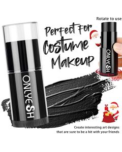 Black Face Paint, Cream Grease Sticks, Black Eye Black Stick, Sweatproof Waterproof for Sports, Black Body Paint Stick for Corpse Bride Halloween SFX Sally Makeup, Black