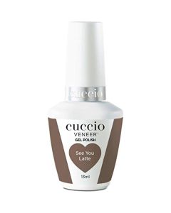 Cuccio Colour Veneer Nail Polish - Triple Pigmentation Technology - Polish Free Soak Off Gel - For Manicures And Pedicures - Full Coverage - Long Lasting High Shine - See You Latte - 0.44 Oz