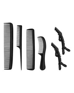 Sihuuu Professional Fine Cutting Comb, Hair Detangling Comb, Black Carbon Fiber Styling Comb for Curly, Long, Dry, Wet Hair all Types