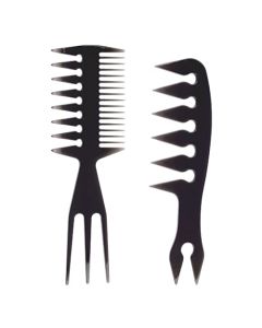 Jawflew Hair Comb Styling Set Double Side Brushes Wide Tooth Hair Comb Shaping and Teasing Wet Combs Tools - SuitFor Salon Barbers