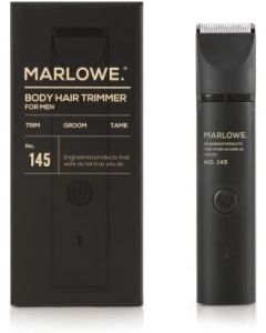 Marlowe. No. 145 Body Hair Trimmer for Men, Forest Black, Lightweight Waterproof Personal Groomer, Ceramic Blades, Adjustable Comb Lengths & Rechargeable Battery for Head to Toe Male Grooming