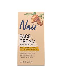 Nair Hair Remover Moisturizing Face Cream, with Sweet Almond Oil, 2OZ