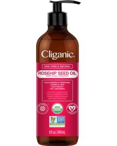 Cliganic Organic Rosehip Seed Oil for Face, 100% Pure | Natural Cold Pressed Unrefined Non-GMO | Carrier Oil for Skin, Hair & Nails