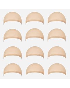 JIANYI Wig Cap, HD Wig Cap, Light Brown Stocking Wig Caps Stretchy Nylon Wig Caps for Women, Men - 12 Pack