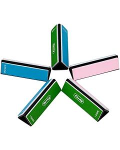 Karroy Nail Files and Buffers for Natural Nails Smooth and Polish Gel Surface 180/800/4000 Grit Pack of 5 (D-Prism)