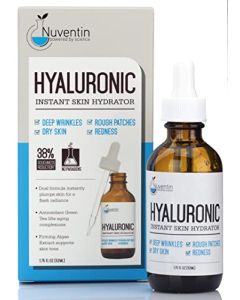 Nuventin Hyaluronic Acid Serum Anti Aging Skin Care Facial Booster For Face - Hydro-Boost Moisturizer Booster W/Vitamin C & Vitamin E For Wrinkles, Fine Lines, Dark Spots, & Dry Skin, 1.75 Fl Oz
