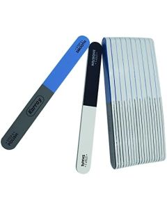 Karroy Nail Files 20pcs Dual Sided Nail File and Buffer for Natural Nails Emery Boards Nail Filer for Acrylic Nails (D-Four Steps)