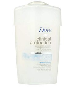 Dove Clinical Protection Antiperspirant/Deodorant, Original Clean, Stick, 1.7 Ounce (Pack of 2)