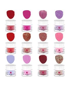 Revel Nail Valentines Day Nail Polish Dip Powder Nail Kit Starter Gel Nail Polish Alternative Dip Powder Set Acrylic Dipping Nail Powder Premium DIY Salon French Manicure Hugs & Kisses