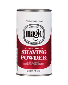 SoftSheen-Carson Magic Razorless Shaving for Men, Magic Extra Strength Shaving Powder, for Coarse Textured Beards, formulated for Black Men, Depilatory, Helps Stop Razor Bumps, 5 oz