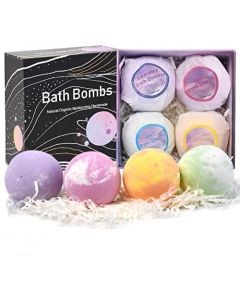 Bath Bombs Extra Large Bath Bomb Fizzies with Pure Essential Oils, Handmade Spa Bubble Bath Skin Moisturizing Gift Set for Women, Kids, Wife, Mom, Birthday Mothers' Valentines' Day