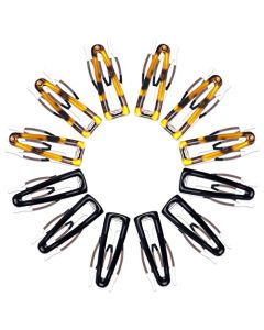 12 Pcs Double Grip Hair Clips Metal Snap Hair Clips for Women and Girls, Non-slip Cute Snap Hair Barrettes for Hair Making Styling Hair Accessories(Black, Tortoise)
