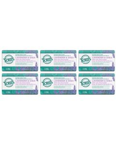 Tom's of Maine Natural Beauty Bar Soap, Lavender & Shea With Raw Shea Butter, 5 oz. 6-Pack