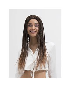 Pelidon 30 Inch 3x4 Middle Parting Box Braided Wigs for Black Women with Baby Hair Hand Braided Lace Front Wigs. Color T1B/27