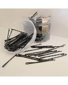 Bobby Pins Black, 400PCS Hair Pins For Women,2 inches Bun Pins With Bobby Pin Holder for Different Hair Types (Black)