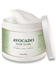 Nourishing Avocado Hair Mask, Moisturizing and Deep Conditioning Dry Hair Treatment, Avocado Cream Hair Mask for Hair Growth and Volume, Fights Breakages and Split Ends, Helps Restore Damaged Hair