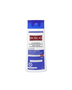 Bioblas Zinc & Menthol Hair Shampoo | Anti-Dandruff and Soothing Scalp Gel | Paraben and Fragrance Free | For All Hair Type-13fl.oz