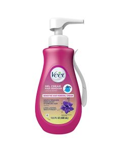 Veet Sensitive Hair Remover Gel Cream Pink, 13.5 Fl Oz (Packaging May Vary)