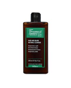 Framesi Barber Gen Hair & Beard Natural Cleanser Shampoo, 8.4 fl oz, Men's Natural Shampoo