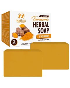 Turmeric Soap Bar for Face & Body - All Natural Turmeric Skin Brightening Soap - Turmeric Face Soap Cleanses & Brightens Skin - 4 Oz Turmeric Bar Soap for All Skin Types Made in USA (4 Ounce (Pack of 2))
