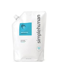 simplehuman Moisturizing Liquid Hand Soap Refill Pouch, 34 Fl Oz (Pack of 1), Fragrance Free, Count