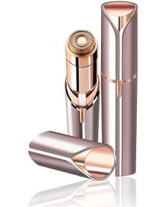 Facial Hair Removal for Women Painless Hair Remover, Waterproof Shaver Razor Hair Remover with LED Light for Face Bikini Peach Fuzz Upper Mustache Lip Chin (Champagne)…