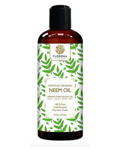 Florona Neem Oil USDA Organic - 16 fl oz for Hair Care, Skin Care, Aromatherapy, Soap Making