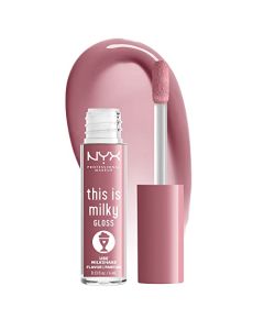 NYX PROFESSIONAL MAKEUP This Is Milky Gloss, Lip Gloss with 12 Hour Hydration, Vegan - Ube Milkshake (Mauve Purple)