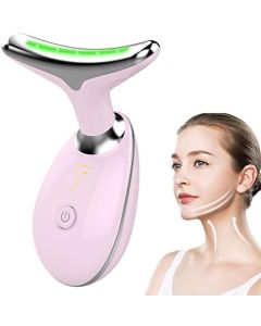 Commodore Red Light Therapy for Face, Face Lift Device, Skin Beauty Device for Face and Neck, 3 in 1 Portable Electric Face Massager(Pink)