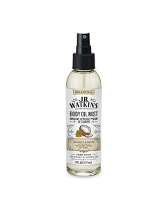 JR Watkins Natural Hydrating Body Oil Mist, Coconut Milk & Honey, Moisturizing Body Oil Spray for Glowing Skin, USA Made and Cruelty Free, 6 fl oz
