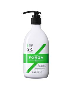 FORZA 2 in 1 Shampoo and Conditioner for Men with Tea Tree & Peppermint Oil, Fresh and Clean for All Style Hair,16.9oz