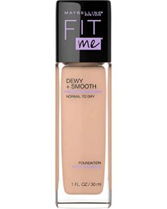 Maybelline New York Fit Me Dewy + Smooth SPF 18 Liquid Foundation Makeup, Buff Beige, 1 Count
