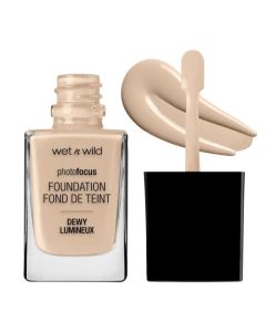 Wet n Wild Photo Focus Dewy Liquid Foundation Makeup, Shell Ivory ('Packaging may vary)