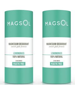 MAGSOL Plastic-Free Natural Deodorant for Women - 100% Aluminum Free, Baking Soda Free, Plastic Free - 2.8 oz