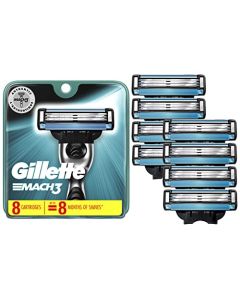Gillette Mach3 Men's Razor Blade Refills, 8 Count