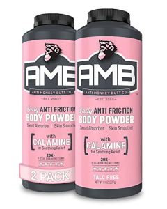 Anti Monkey Butt, Lady's Body Powder with Calamine, Prevents Chafing and Absorbs Sweat, Talc Free, 8 oz (2 Pack)