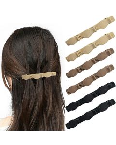 6 Pcs Hair clips Sparkling Crystal Stone Braided Hair Clips for Women, Hair Braided Hair Clips for Thick Thin Hair Girls Hair Accessories, Clover Hair Clips for Styling Sectioning Large Hair Clips(Neutral )