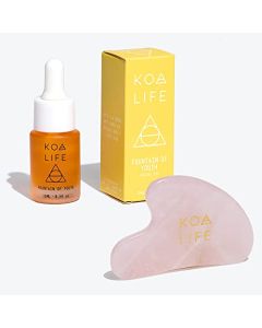 KOA LIFE Anti-Aging Set | Fountain of Youth Oil + Gua Sha Massage Stone | Anti-Aging & Hydration | Natural, Doctor-Formulated, Vegan, Cruelty & Chemical Free